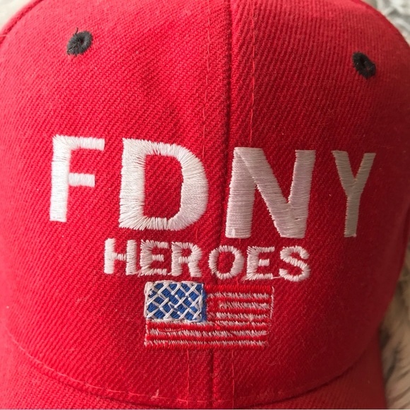 FDNY Heroe's Baseball Cap REd Adjustable NWOT - Picture 9 of 10